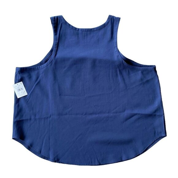 Good American Navy Woven Cut In Lightweight Tank Top NWT Plus Size 2XL-3XL - Picture 4 of 7